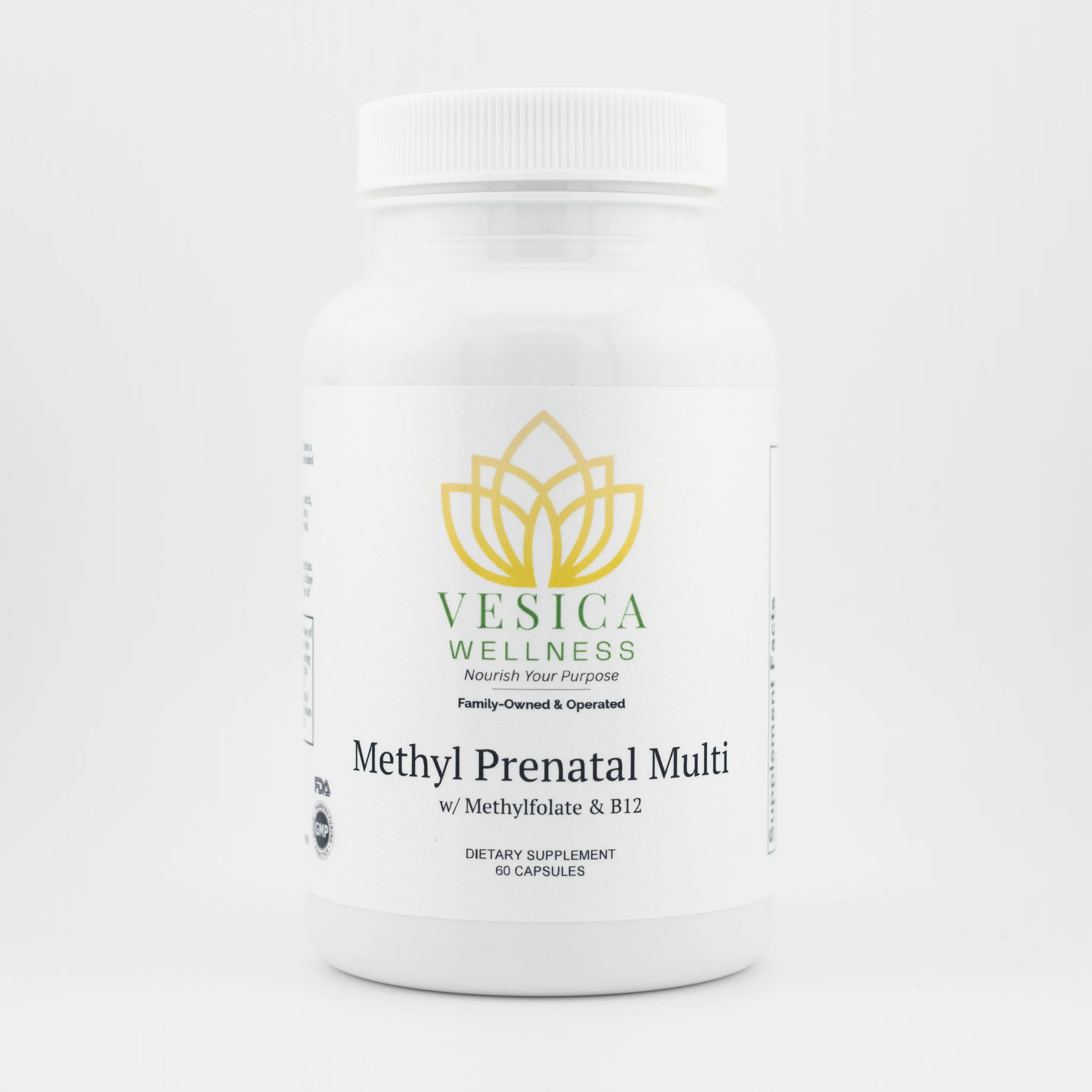 Vesica Wellness Methyl Prenatal Multi bottle