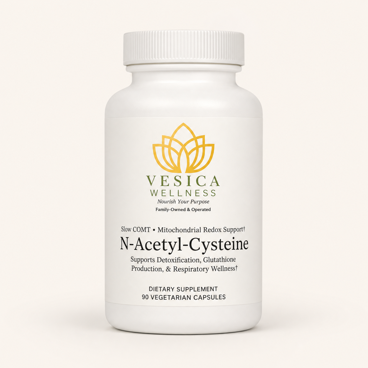 Vesica Wellness N-Acetyl-Cysteine NAC 90-capsule supplement bottle